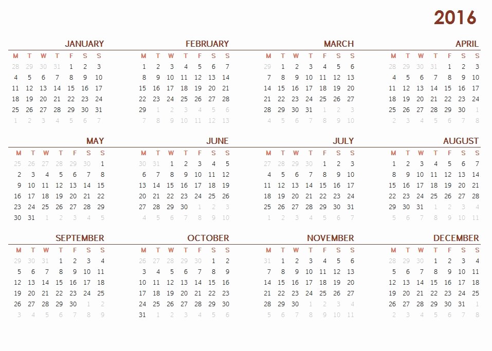 Printable 6 Month Calendar 2016 Best Of 8 Best Of 6 Month Planner Calendar 2016 Printable