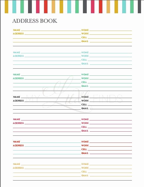 Printable Address Book Template Word Best Of Easily Keep Track Of Your Contacts with This Pretty and