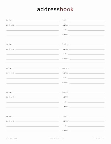 Printable Address Book Template Word Elegant Printable Book Template Football Field Coloring Page Pages