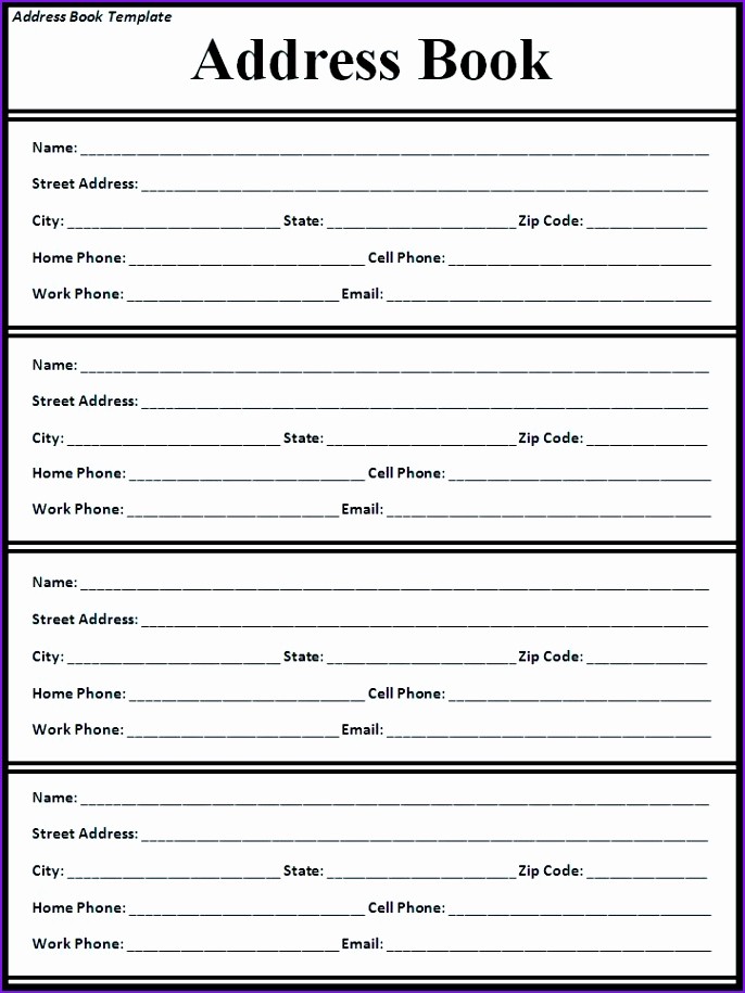 Printable Address Book Template Word New 9 Phone Book Template