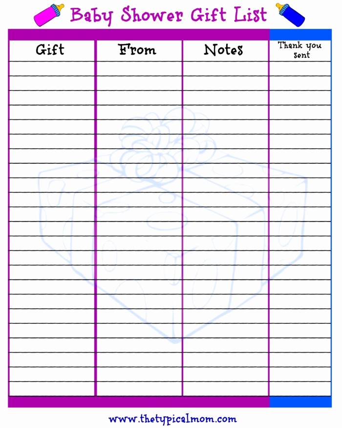 Printable Baby Shower Guest List Best Of Free Printable Baby Shower Games · the Typical Mom