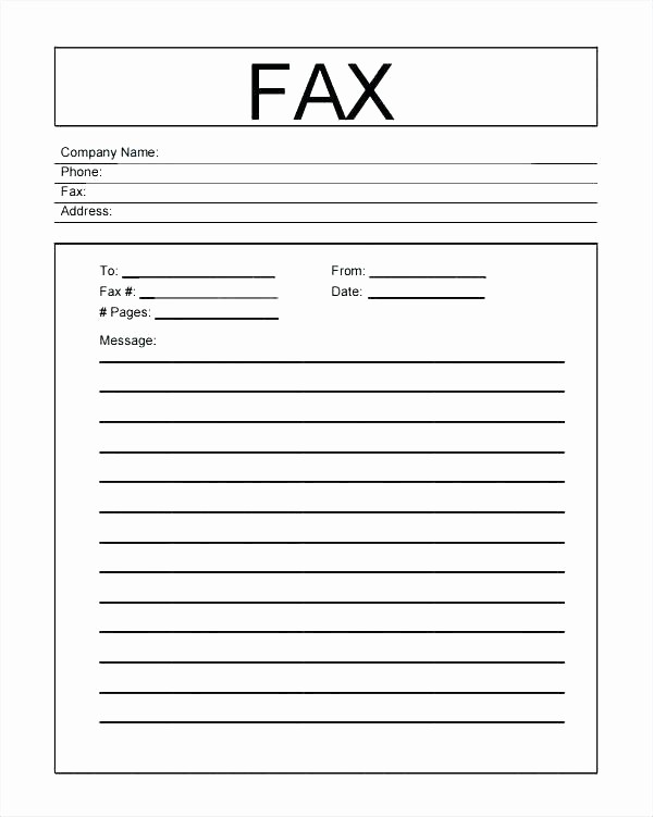 Printable Basic Fax Cover Sheet Elegant Free Fax Template – Onwebo
