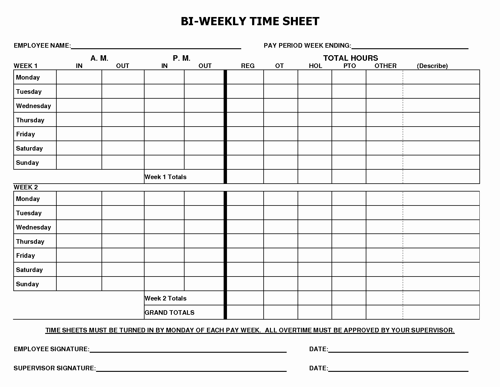 Printable Bi Weekly Time Sheets Best Of Bi Weekly Timesheet by Lp0512