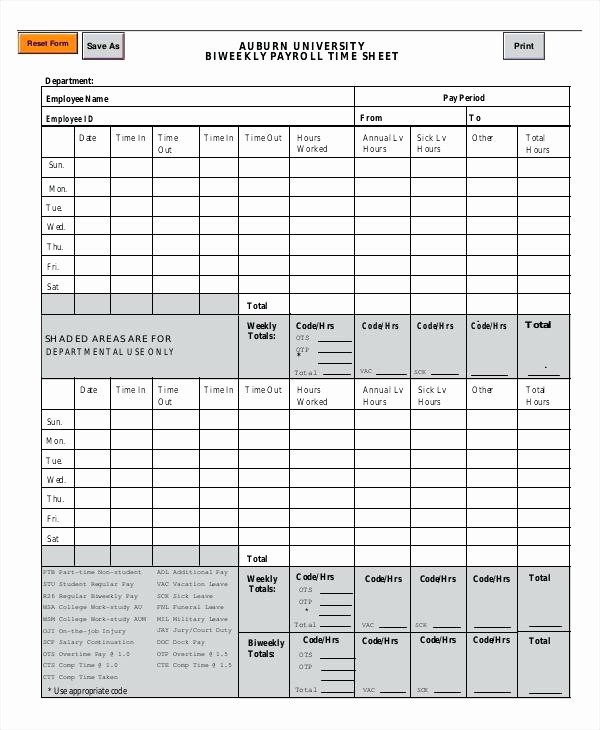 Printable Bi Weekly Time Sheets Unique Printable Employee Timesheet Template Free Templates Excel