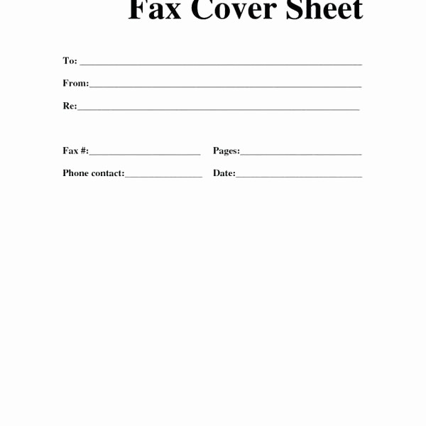 Printable Blank Fax Cover Sheet Elegant 10 Able Fax Cover Sheet