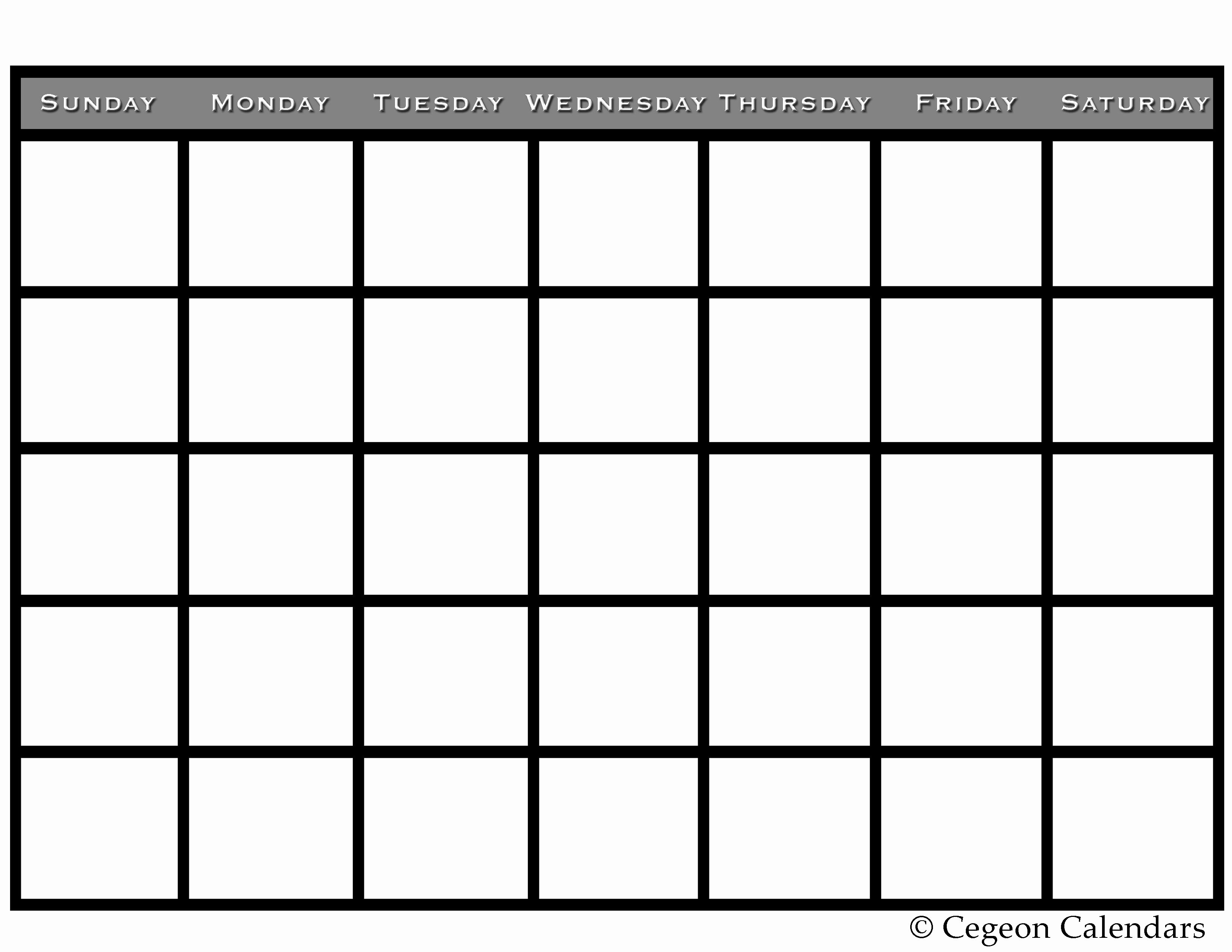 Printable Blank Monthly Calendar Template Unique Get Your Free Printable Blank Calendar