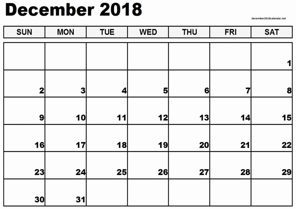 Printable Calendar December 2018 Landscape Best Of December 2018 Calendar