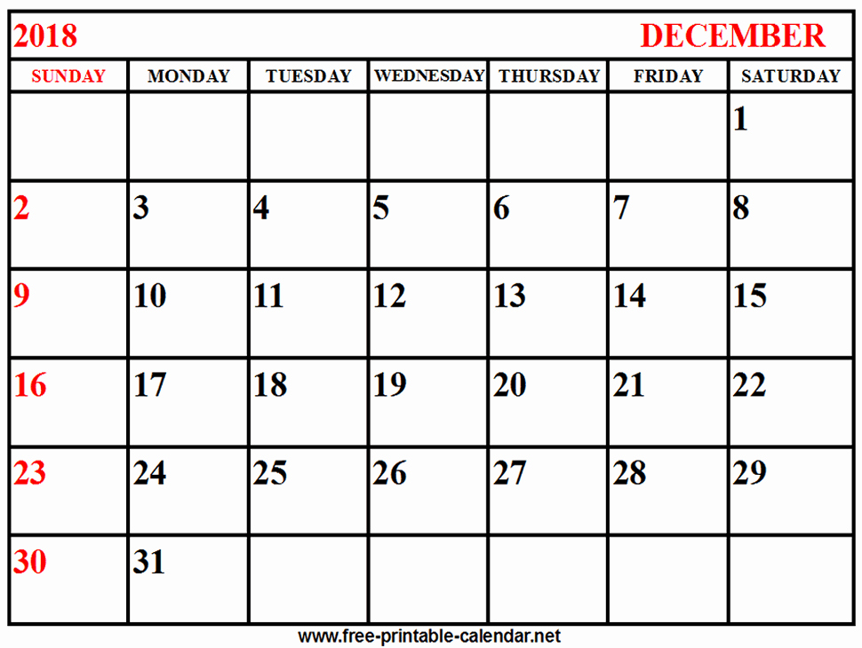 Printable Calendar December 2018 Landscape Fresh 2018 Calendar December Download &amp; Print Calendars From