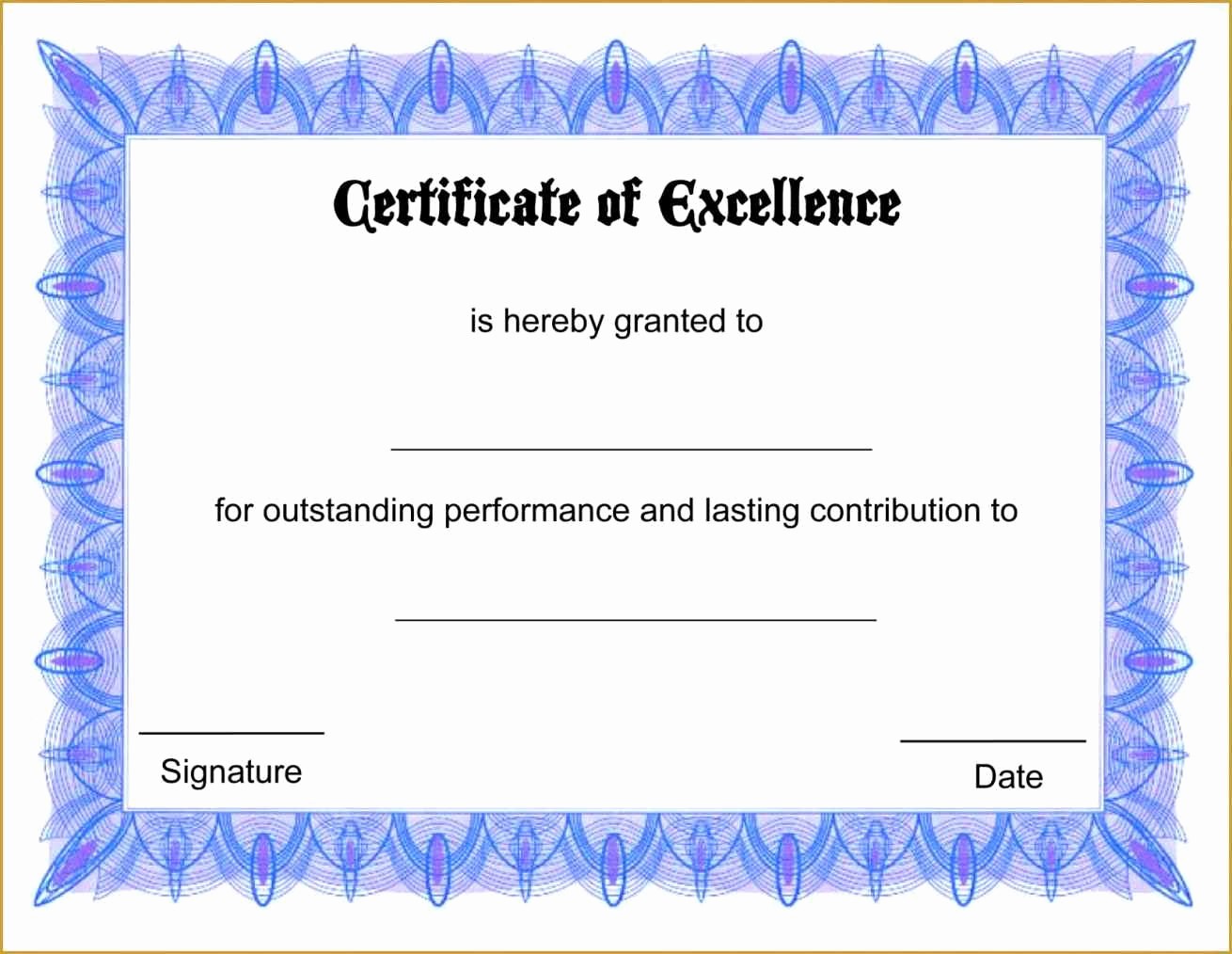 Printable Certificate Of Appreciation Template Lovely Certificate Appreciation Template Free Printable