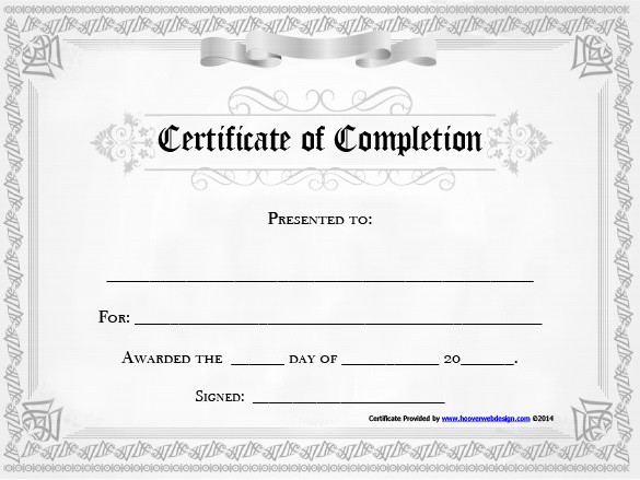 Printable Certificate Of Completion Template Elegant 38 Pletion Certificate Templates Free Word Pdf Psd