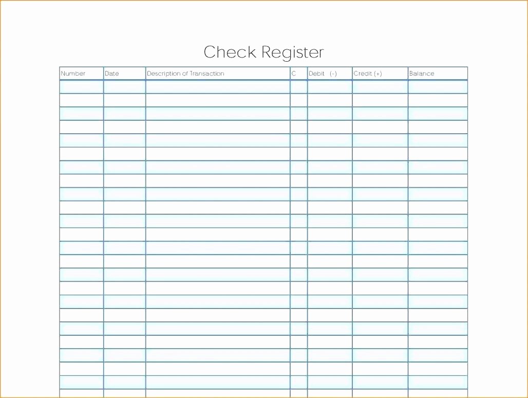 Printable Check Register Full Page Best Of Checkbook Register Template Printable