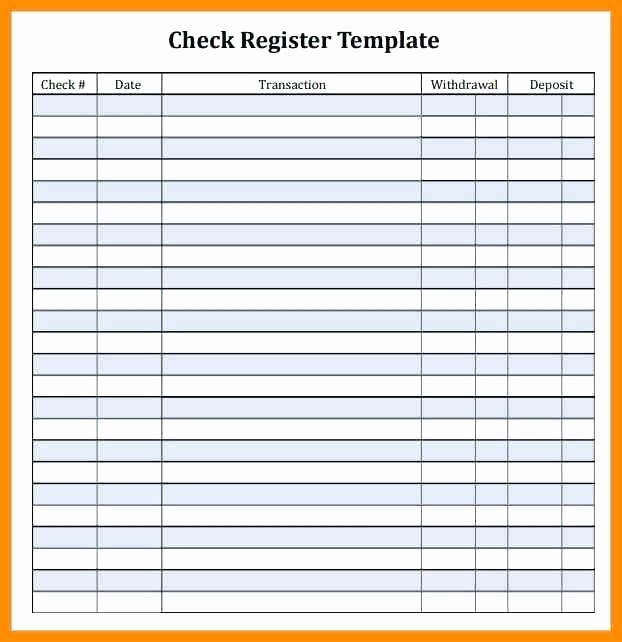 Printable Check Register Full Page Inspirational Checkbook Register Printable Check Full Page Pages