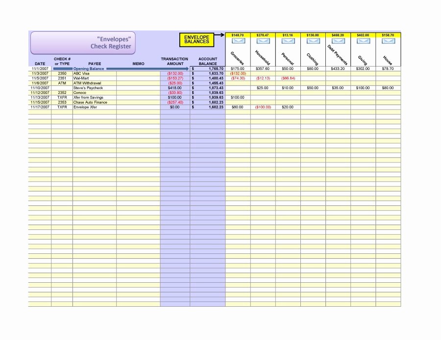 Printable Check Register Full Page Unique 37 Checkbook Register Templates [ Free Printable]