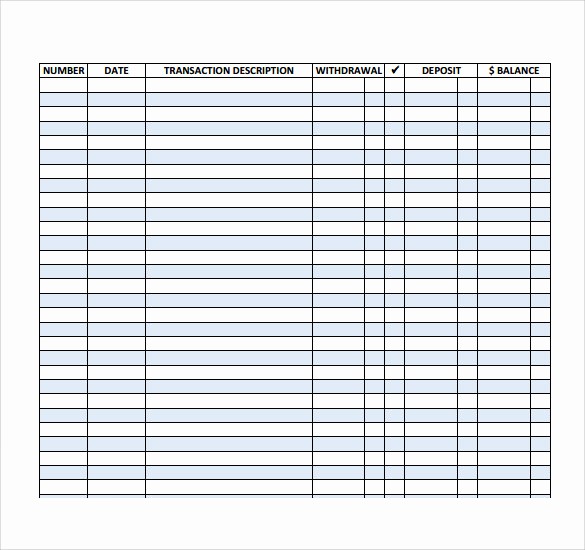 Printable Check Register Full Page Unique Check Register 9 Download Free Documents In Pdf