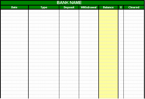 Printable Checking Account Balance Sheet Inspirational Checking Account Spreadsheet