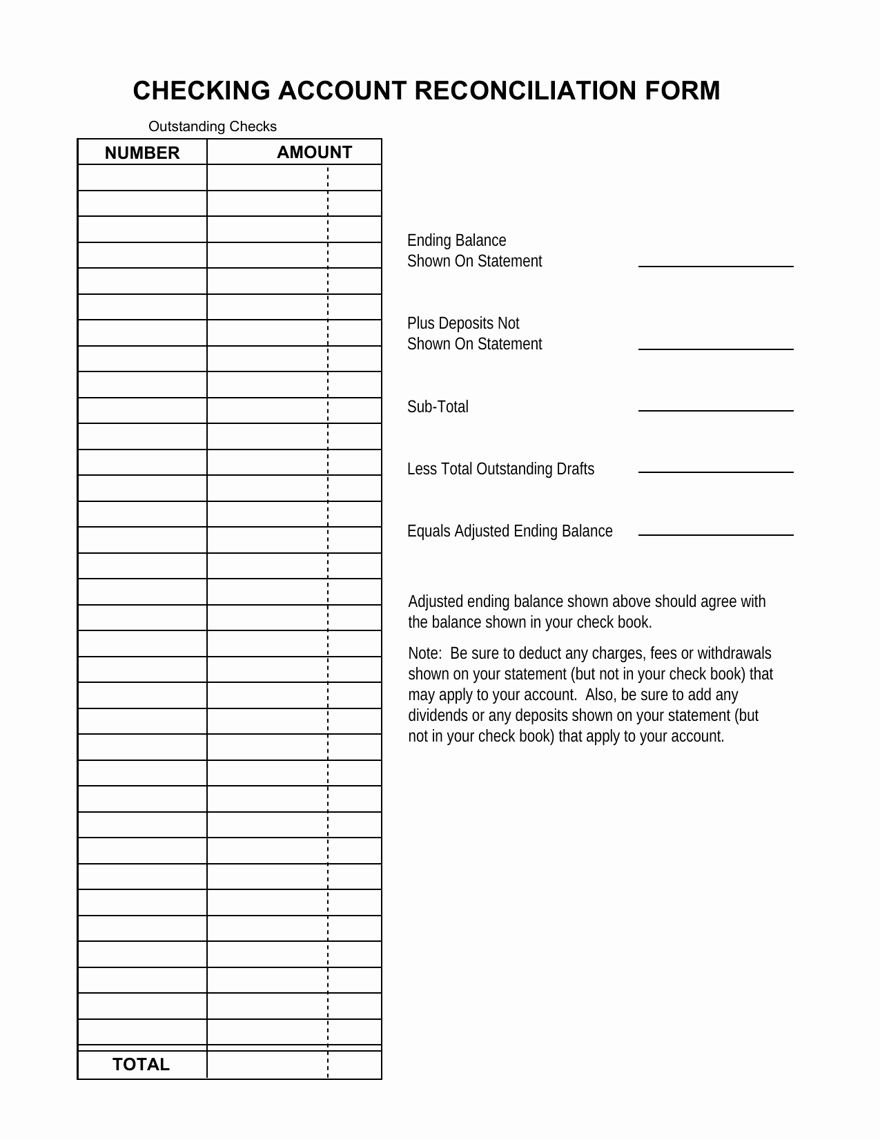 Printable Checking Account Balance Sheet Unique Download Reconciliation Balance Sheet Template