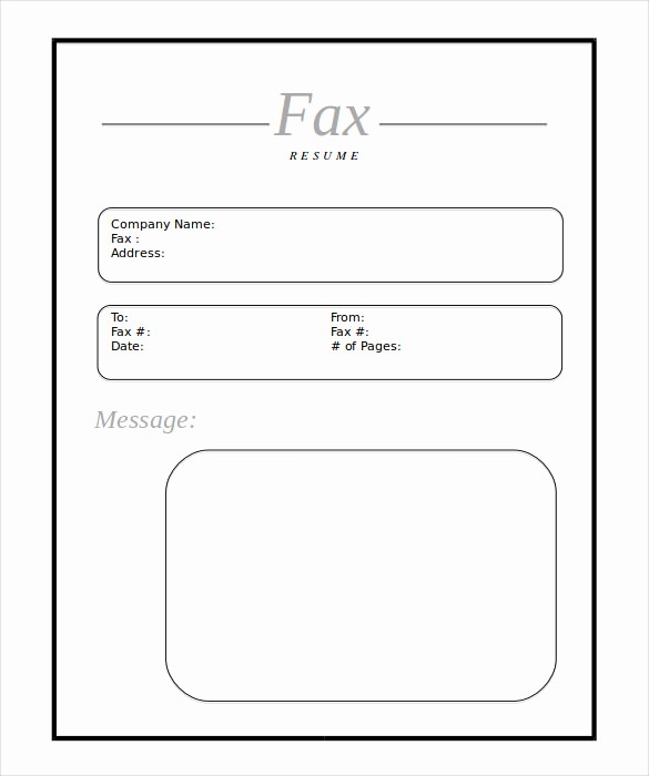 Printable Cover Sheet for Fax Fresh Blank Fax Cover Sheet 9 Free Word Pdf Documents