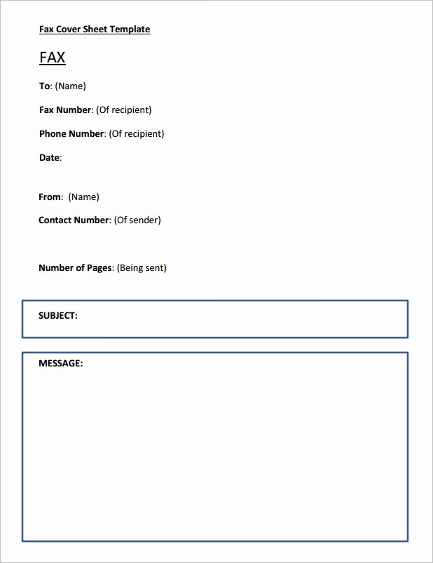 Printable Cover Sheet for Fax New Fax Cover Sheet Template 6 Free Download In Word Pdf