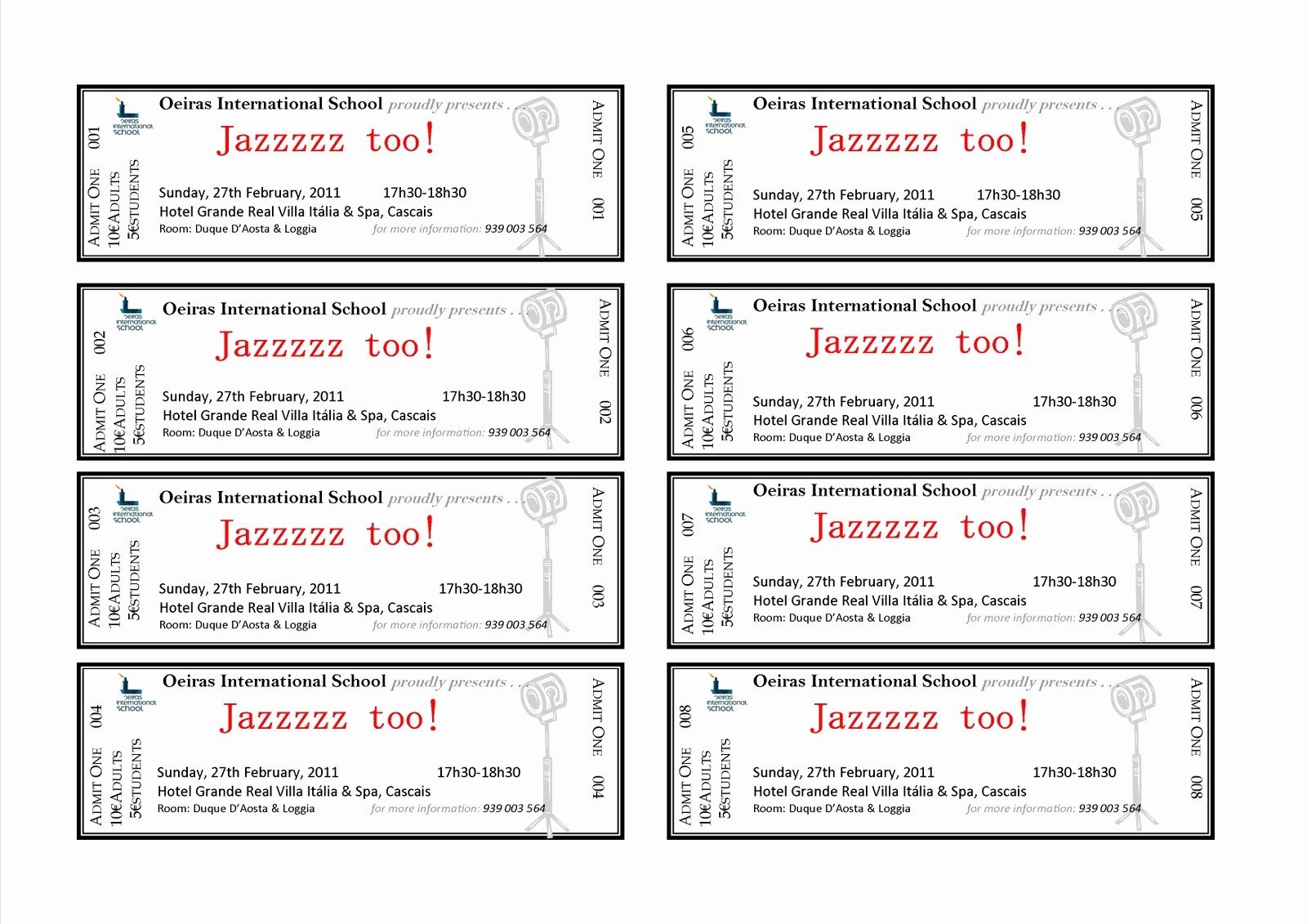 Printable event Tickets Template Free Lovely event Ticket Template