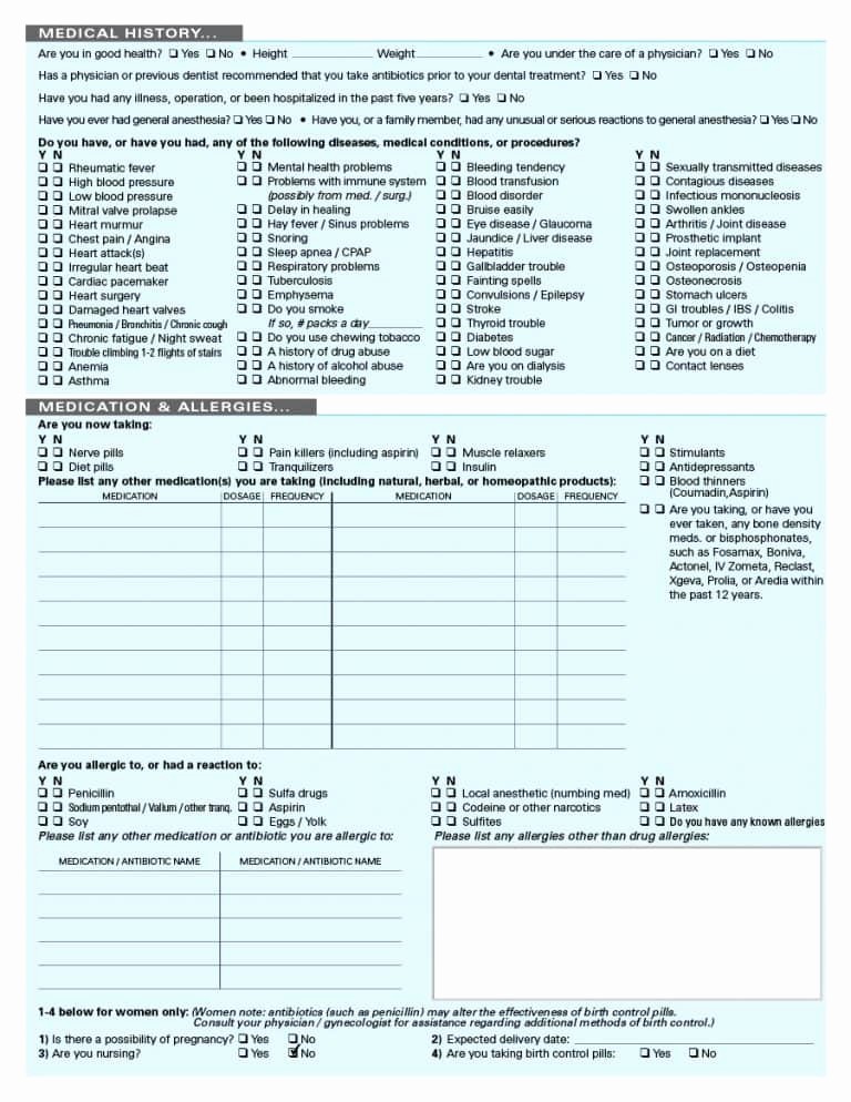 Printable Family Health History form Awesome 67 Medical History forms [word Pdf] Printable Templates