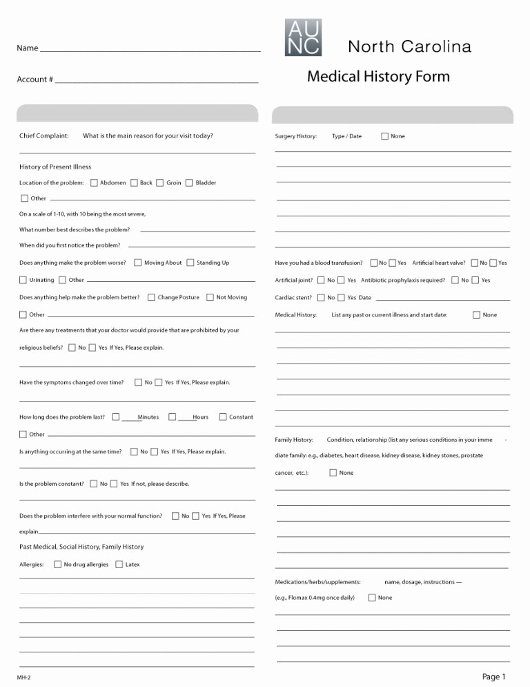 Printable Family Health History form Luxury 67 Medical History forms [word Pdf] Printable Templates