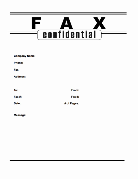 Printable Fax Cover Sheet Confidential Fresh Confidential 03 Cover Sheet Templates by Myfax