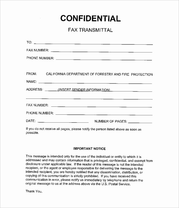 Printable Fax Cover Sheet Confidential Lovely Sample Confidential Fax Cover Sheet