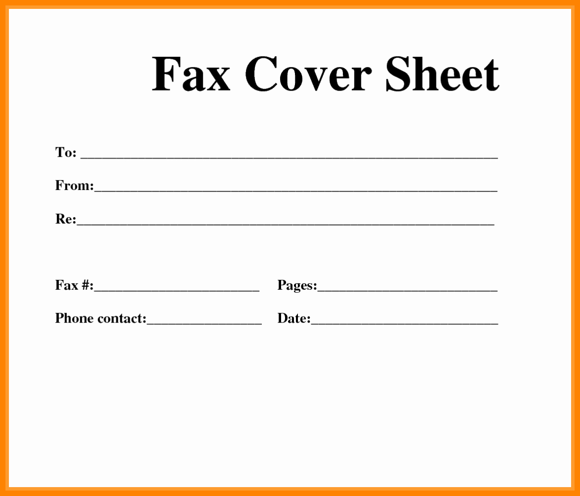 Printable Fax Cover Sheets Pdf Inspirational 5 Free Printable Fax Cover Sheets