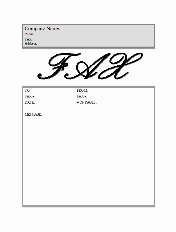 Printable Free Fax Cover Sheets Lovely 40 Printable Fax Cover Sheet Templates Template Lab