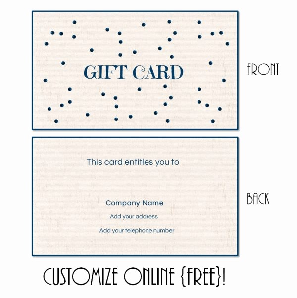 Printable Gift Certificates Online Free Beautiful Gift Card Template