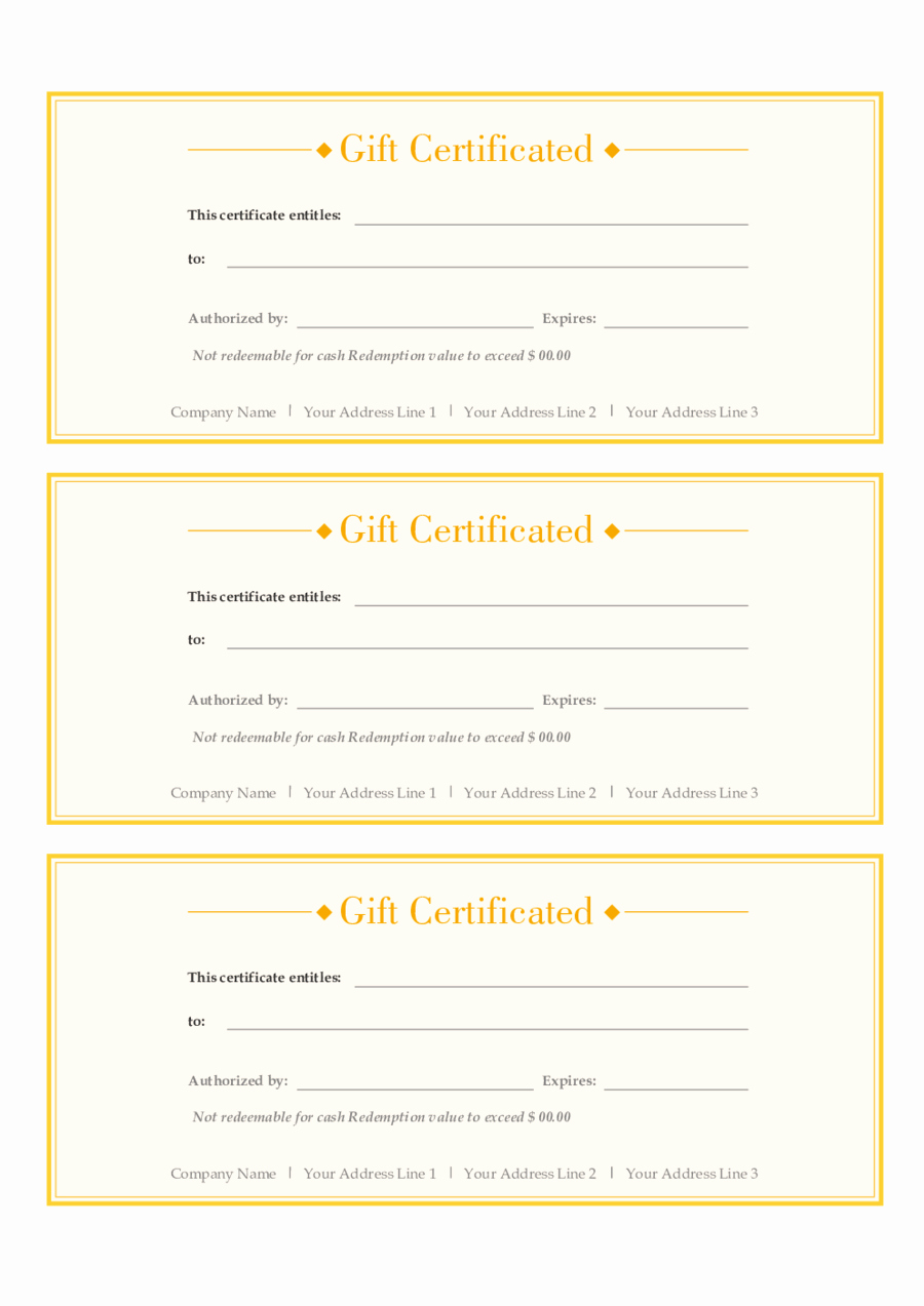 Printable Gift Certificates Online Free Best Of 2018 Gift Certificate form Fillable Printable Pdf
