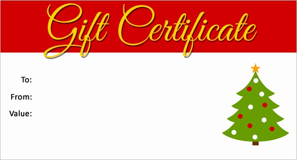 Printable Gift Certificates Online Free Lovely 20 Christmas Gift Certificate Templates Word Pdf Psd