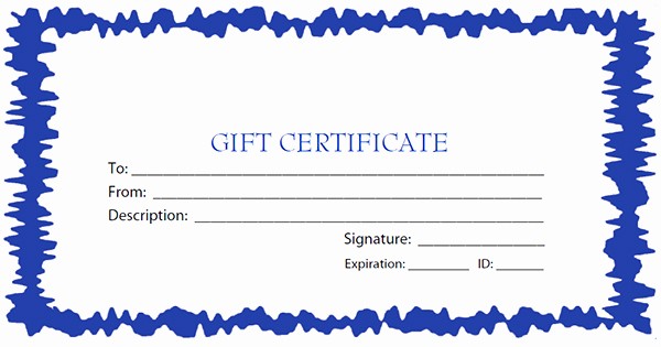 Printable Gift Certificates Online Free Luxury Printable Gift Certificate Templates