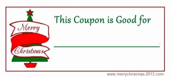 Printable Gift Coupon Templates Free Best Of Free Christmas Coupons Printable Template Blank