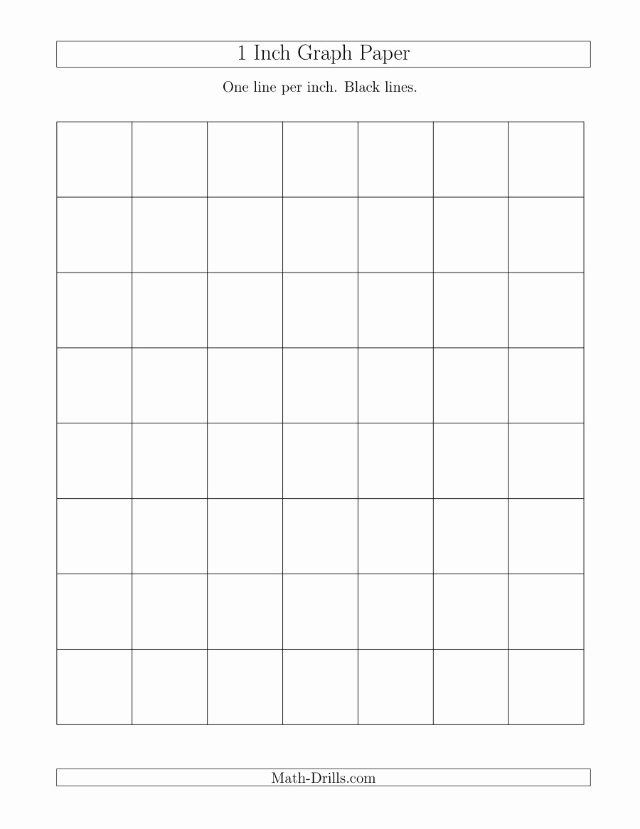 Printable Graph Paper Black Lines Awesome 1 Inch Graph Paper with Black Lines A