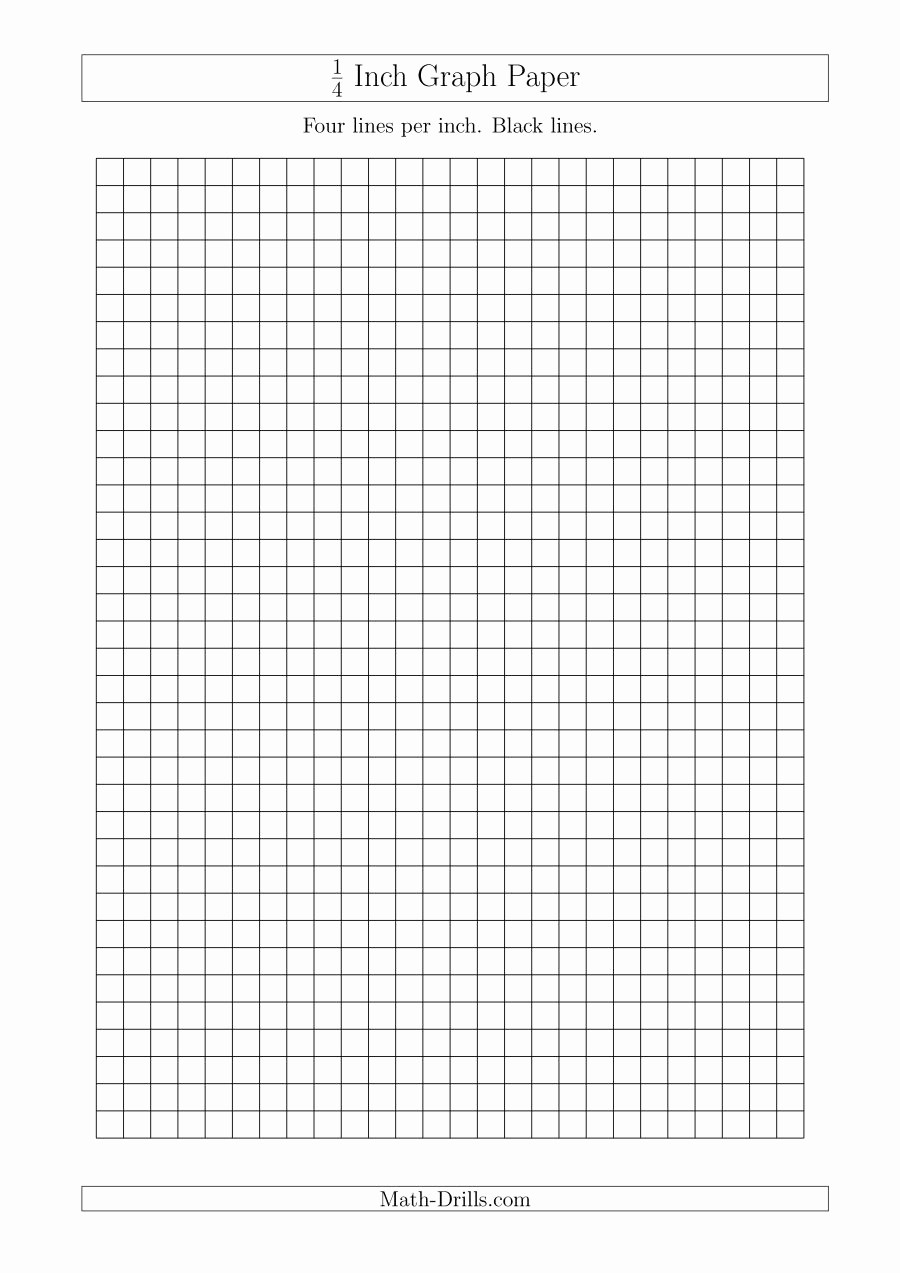 Printable Graph Paper Black Lines Lovely 1 4 Inch Graph Paper with Black Lines A4 Size