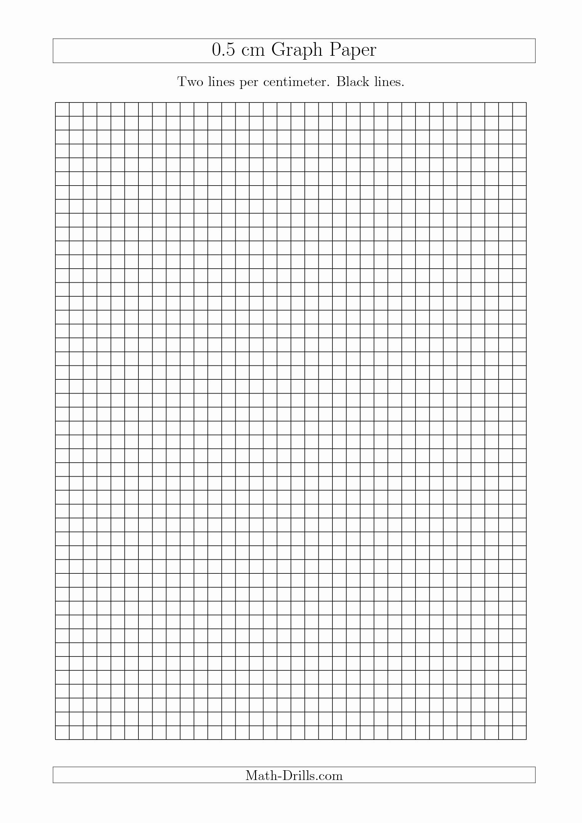 Printable Graph Paper Black Lines New the 0 5 Cm Graph Paper with Black Lines A4 Size A Math