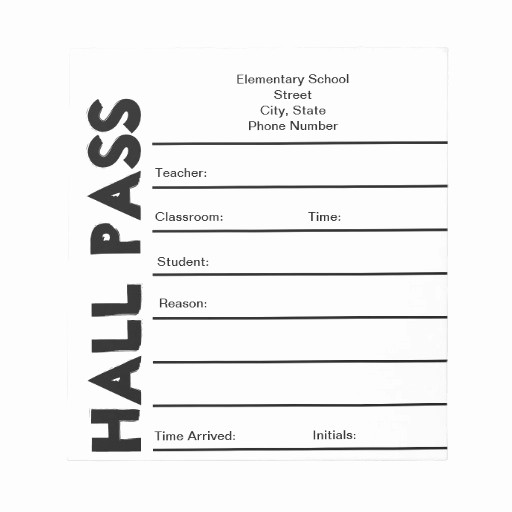 Free Printable Hall Pass Template Printable Templates