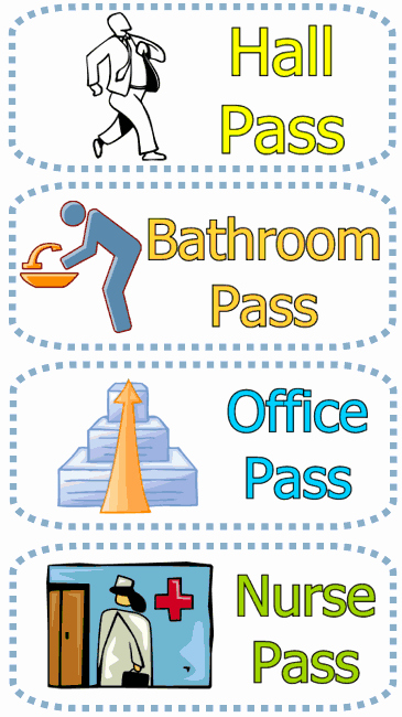 Printable Hall Passes for Students Fresh Bathroom Passes
