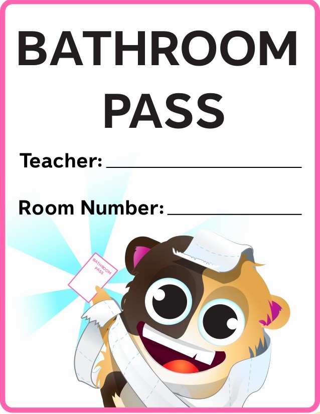 Printable Hall Passes for Students Inspirational Bathroom Pass