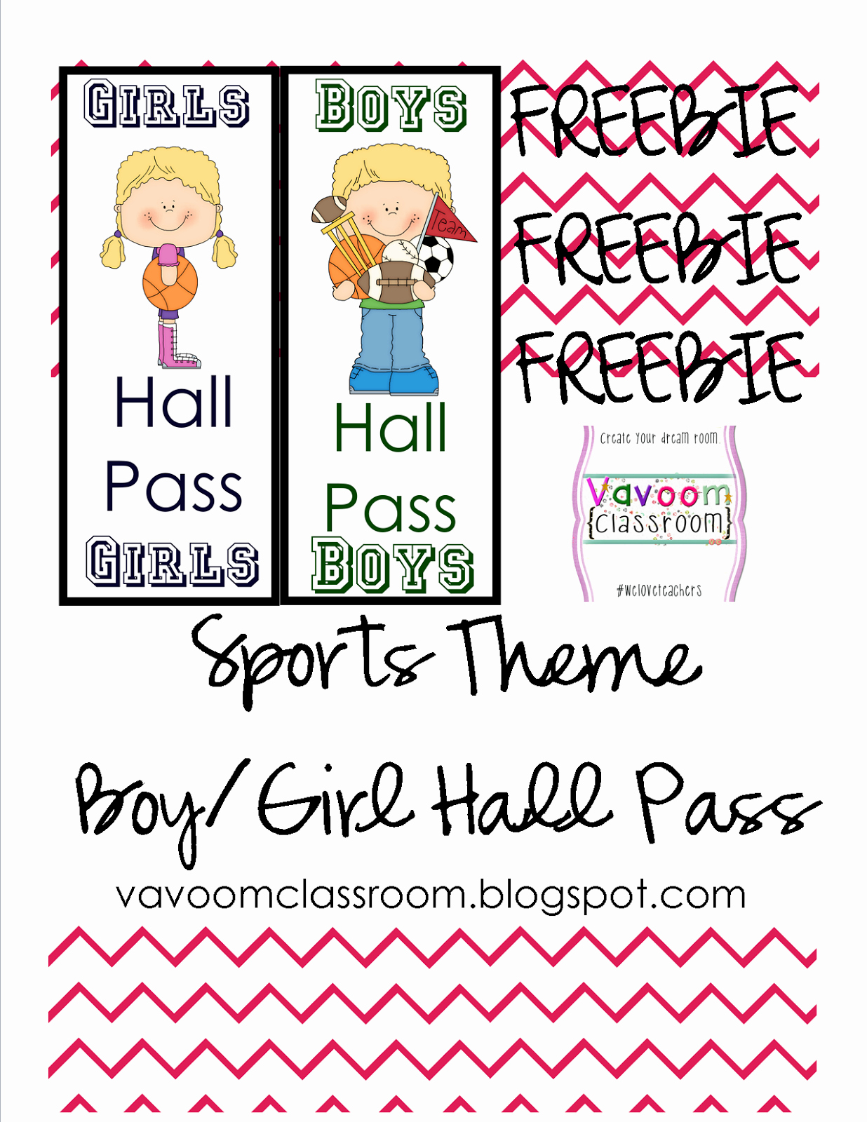 Printable Hall Passes for Students New Vavoom Classroom Sports theme Classroom Kit Hall Passes