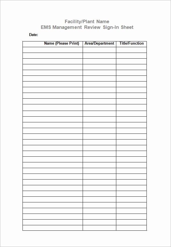 Printable Meeting Sign In Sheet Awesome Sign In Sheet Template 21 Download Free Documents In