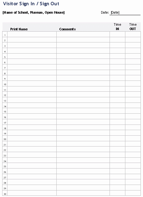 Printable Meeting Sign In Sheet Fresh Sign In Sheet Template – An In Depth Analysis On What