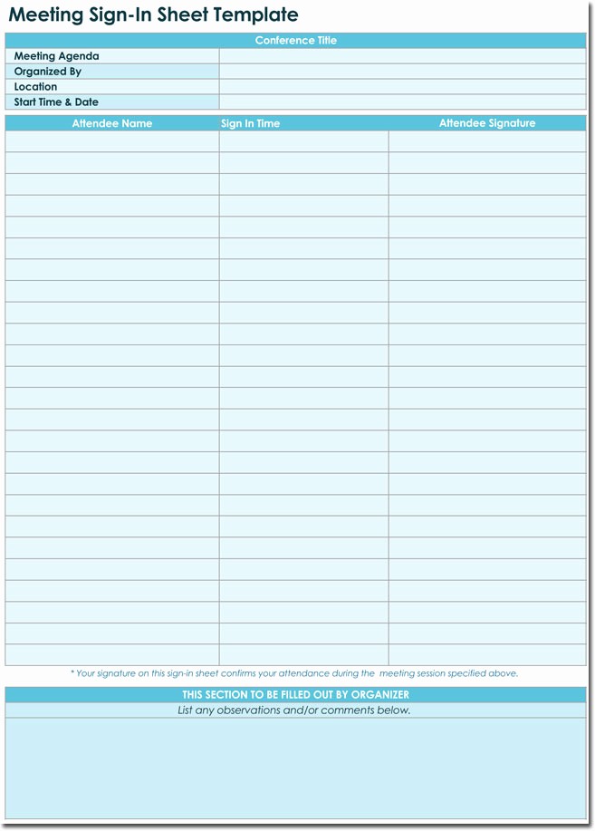 Printable Meeting Sign In Sheet New 20 Sign In Sheet Templates for Visitors Employees Class