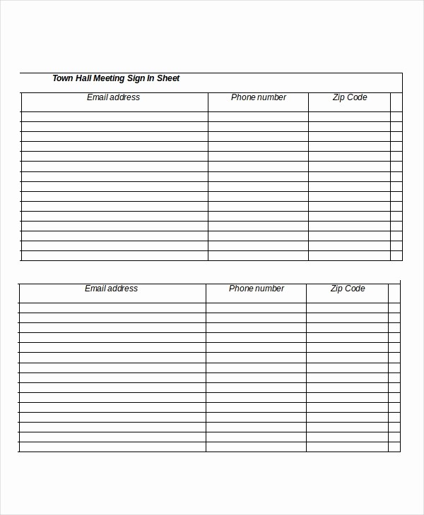 Printable Meeting Sign In Sheet New Sign In Sheet 30 Free Word Excel Pdf Documents