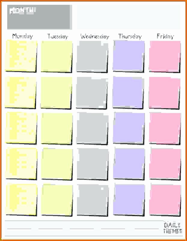 Printable Monday Through Friday Calendar Lovely Printable Blank Calendars Templates Monday Through Friday