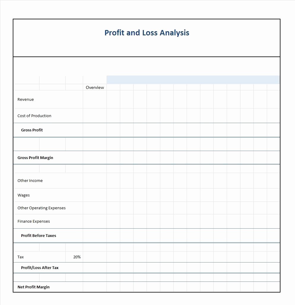 Printable Profit and Loss Statement Elegant 35 Profit and Loss Statement Templates &amp; forms