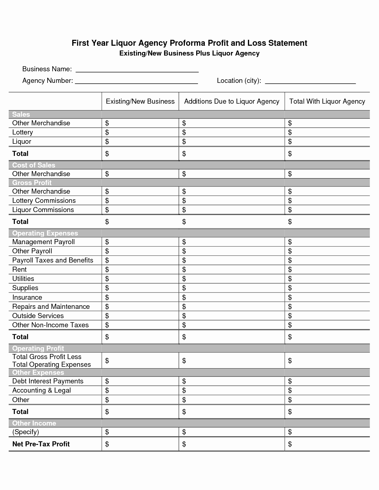 Printable Profit and Loss Statement New 12 Best Of Profit Loss Statement Worksheet