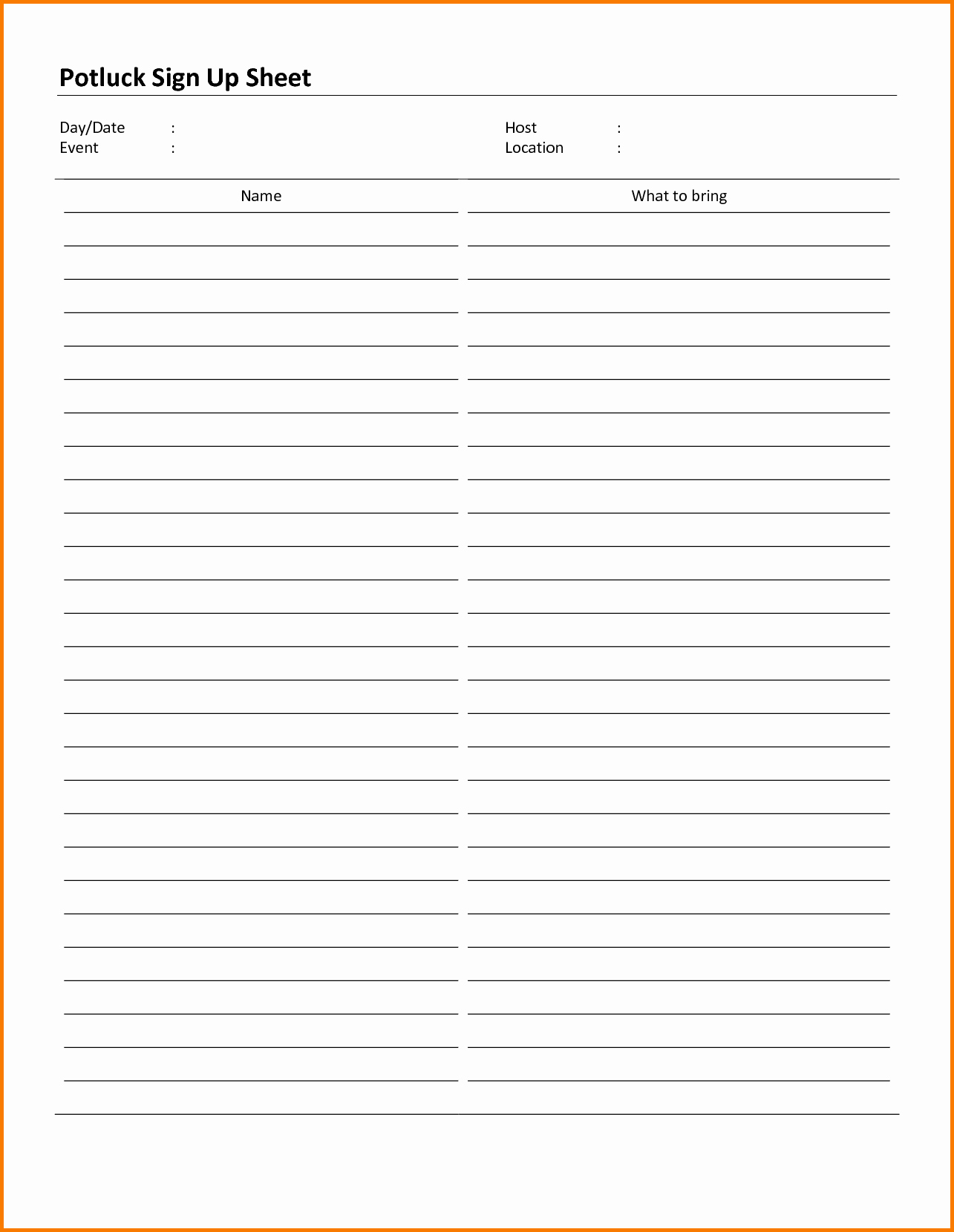Printable Sign In Sheets Template Lovely Printable Sign Up Sheet