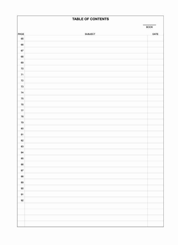 Printable Table Of Contents Template Lovely How to Use An Engineering Notebook – Digilent Inc Blog